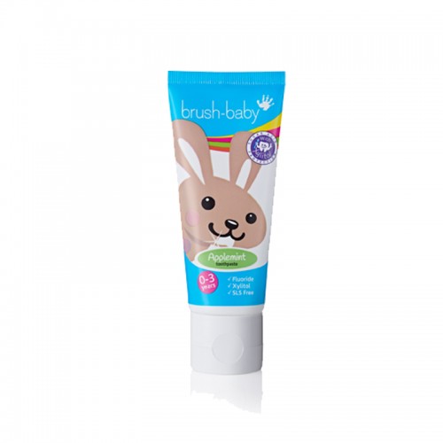 Brush-Baby Children's Applemint Toothpaste with Xylitol (0 to 3 years) + FlossBrush 0-3 years